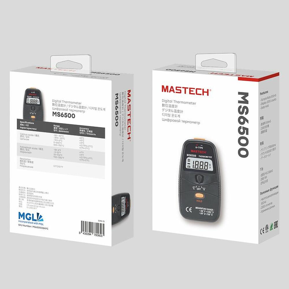 Mastech 13-1240 Цифровой термометр MS6500 MASTECH