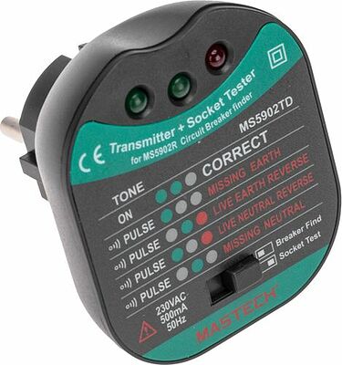 Mastech 13-1262 Тестер розеток, детектор автоматов MS5902RTD MASTECH