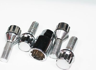 Матрикс-Авто 372110H1 секретные болты M12×1,25×28, конус 60°, хром, 4+1