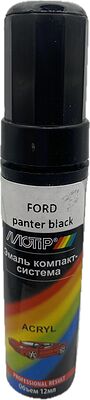 MOTIP FORD Panther Black акриловая эмаль для подкраски с кисточкой, 12 мл