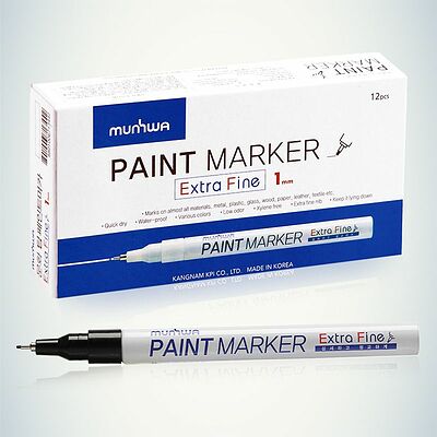 MunHwa 08-7201 Маркер-краска Extra Fine Paint Marker 1мм, нитрооснова, черный MunHwa