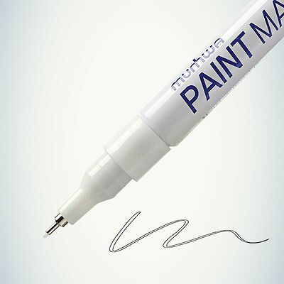 MunHwa 08-7205 Маркер-краска Extra Fine Paint Marker 1мм, нитрооснова, белый MunHwa