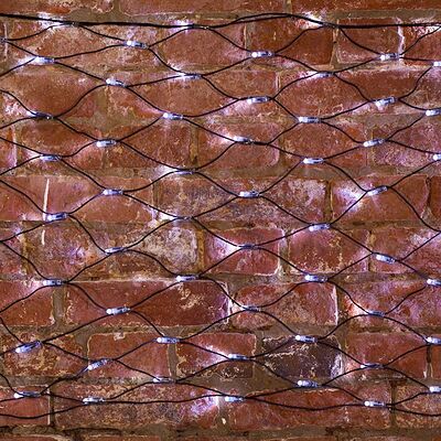 NEON-NIGHT 215-011 Гирлянда светодиодная Сеть 2х0,7м 176 LED БЕЛЫЙ черный ПВХ IP65 свечение с динамикой 230В контроллер в комплекте NEON-NIGHT 