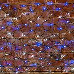 NEON-NIGHT 215-012 Гирлянда светодиодная Сеть 2х0,7м 176 LED БЕЛЫЙ/СИНИЙ черный ПВХ IP65 свечение с динамикой 230В контроллер в комплекте NEON-NIGHT 