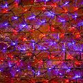 NEON-NIGHT 215-013 Гирлянда светодиодная Сеть 2х0,7м 176 LED КРАСНЫЙ/СИНИЙ черный ПВХ IP65 свечение с динамикой 230В контроллер в комплекте NEON-NIGHT 