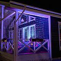 NEON-NIGHT 215-033 Гирлянда светодиодная Сеть 2,5х2,5м 432 LED КРАСНЫЙ/СИНИЙ черный ПВХ IP65 свечение с динамикой 230В контроллер в комплекте NEON-NIGHT 