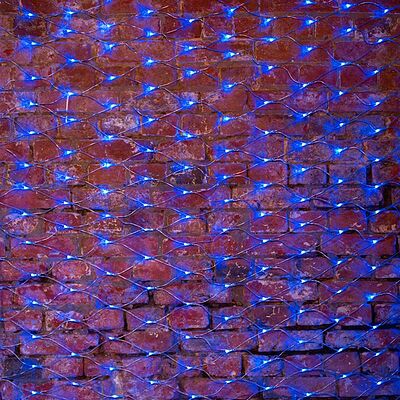 NEON-NIGHT 215-043 Гирлянда светодиодная Сеть 2х1,5м 288 LED СИНИЙ прозрачный ПВХ IP65 свечение с динамикой 230В блок в комплекте NEON-NIGHT 