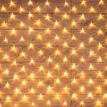 NEON-NIGHT 215-106 Гирлянда Сеть 1,5х1,5м, прозрачный ПВХ, 96 LED Теплый белый