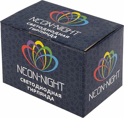 NEON-NIGHT 215-115 Гирлянда светодиодная Сеть 1х1,5м 160 LED БЕЛЫЙ черный ПВХ IP65 свечение с динамикой 230В блок в комплекте NEON-NIGHT 