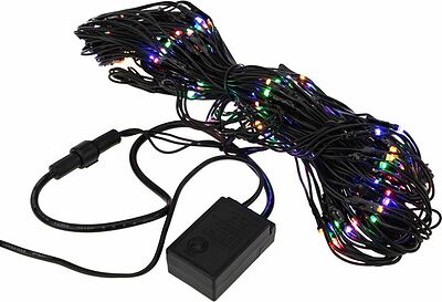 NEON-NIGHT 215-119 Гирлянда светодиодная Сеть 1х1,5м 160 LED МУЛЬТИ черный ПВХ IP65 свечение с динамикой 230В контроллер в комплекте NEON-NIGHT 