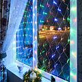 NEON-NIGHT 215-129 Гирлянда Сеть 1,5х1,5м, прозрачный ПВХ, 150 LED Мультиколор