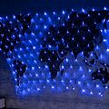 NEON-NIGHT 215-133 Гирлянда сеть 1,8х1,5м, прозрачный ПВХ, 180 LED, Синий