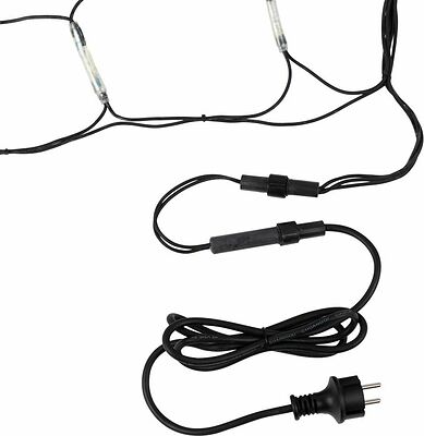NEON-NIGHT 217-119 Гирлянда светодиодная Сеть 2x1,5м 288 LED МУЛЬТИ черный каучук IP67 постоянное свечение 230В блок в комплекте NEON-NIGHT 