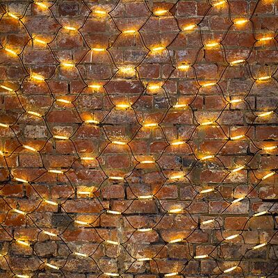 NEON-NIGHT 217-126 Гирлянда светодиодная Сеть 2x3м 432 LED ТЕПЛЫЙ БЕЛЫЙ черный каучук IP67 постоянное свечение 230В блок в комплекте NEON-NIGHT 