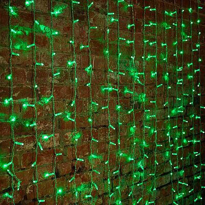 NEON-NIGHT 235-154-6 Гирлянда Светодиодный Дождь 2х3м, постоянное свечение, прозрачный провод, 230 В, диоды ЗЕЛЕНЫЕ