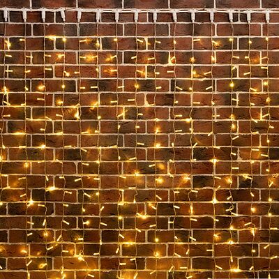 NEON-NIGHT 235-158 Гирлянда светодиодная Занавес 2х3м 760 LED ЗОЛОТОЙ прозрачный ПВХ IP65 постоянное свечение 230В блок в комплекте NEON-NIGHT
