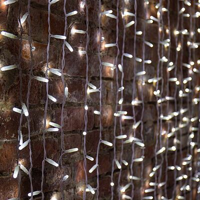 NEON-NIGHT 235-211 Гирлянда светодиодная Занавес 2х3м 600 LED БЕЛЫЙ белый ПВХ IP65 эффект мерцания 230В нужен блок 303-500-1 NEON-NIGHT