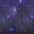 NEON-NIGHT 235-213 Гирлянда светодиодная Занавес 2х3м 600 LED СИНИЙ белый ПВХ IP65 эффект мерцания 230В нужен блок 303-500-1 NEON-NIGHT