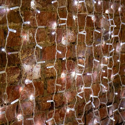 NEON-NIGHT 235-221 Гирлянда светодиодная Занавес 2х1,5м 300 LED БЕЛЫЙ белый ПВХ IP65 эффект мерцания 230В нужен блок 303-500-1 NEON-NIGHT