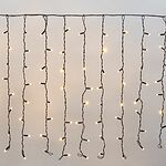 NEON-NIGHT 235-286 Гирлянда светодиодная Занавес 2х0,8м 160 LED ТЕПЛЫЙ БЕЛЫЙ черный ПВХ IP65 постоянное свечение 230В нужен блок 303-500 NEON-NIGHT