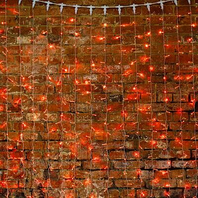 NEON-NIGHT 235-302-6 Гирлянда светодиодная Занавес 2х1,5м 192 LED КРАСНЫЙ прозрачный ПВХ IP65 постоянное свечение 230В блок в комплекте NEON-NIGHT