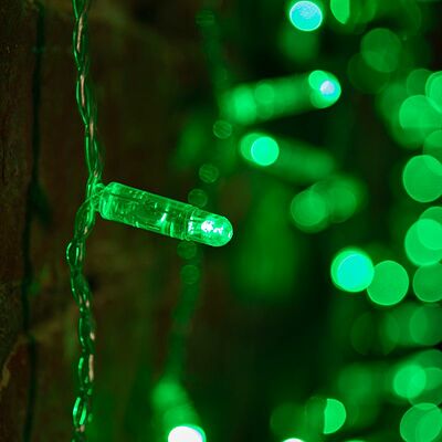 NEON-NIGHT 235-304 Гирлянда светодиодная Занавес 2х1,5м 360 LED ЗЕЛЕНЫЙ прозрачный ПВХ IP65 постоянное свечение 230В блок в комплекте NEON-NIGHT