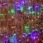 NEON-NIGHT 235-309-6 Гирлянда светодиодная Занавес 2х1,5м 192 LED МУЛЬТИКОЛОР прозрачный ПВХ IP65 постоянное свечение 230В блок в комплекте NEON-NIGHT