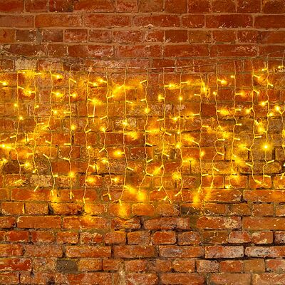 NEON-NIGHT 235-336 Гирлянда светодиодная Занавес 2х0,8м 160 LED ТЕПЛЫЙ БЕЛЫЙ прозрачный ПВХ IP65 эффект мерцания 230В нужен блок 303-500-1 NEON-NIGHT