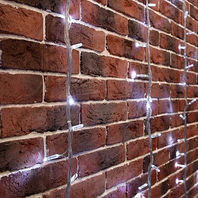 NEON-NIGHT 235-465 Гирлянда светодиодная Занавес 2х6м 360 LED БЕЛЫЙ прозрачный ПВХ IP65 эффект водопада 24В не соединяется трансформатор в комплекте NEON-NIGHT