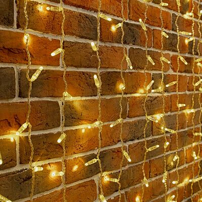 NEON-NIGHT 235-696 Гирлянда светодиодная Занавес 2х9м 1200 LED ТЕПЛЫЙ БЕЛЫЙ прозрачный ПВХ IP65 эффект мерцания соединяется 230В нужен блок 303-500-1 NEON-NIGHT 