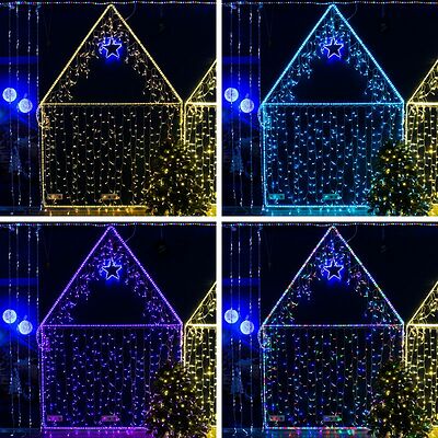 NEON-NIGHT 245-409 Гирлянда светодиодная Нить 10м 100 LED RGB прозрачный ПВХ IP65 свечение с динамикой 230В соединяется NEON-NIGHT нужен контроллер 245-908