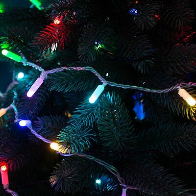 NEON-NIGHT 245-409 Гирлянда светодиодная Нить 10м 100 LED RGB прозрачный ПВХ IP65 свечение с динамикой 230В соединяется NEON-NIGHT нужен контроллер 245-908
