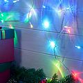 NEON-NIGHT 255-009 Гирлянда Бахрома (Айсикл), 1,8х0,5м, 48 LED RGB, прозрачный ПВХ, IP20, быстрая смена цвета, 230В, не соединяется