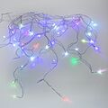 NEON-NIGHT 255-009 Гирлянда Бахрома (Айсикл), 1,8х0,5м, 48 LED RGB, прозрачный ПВХ, IP20, быстрая смена цвета, 230В, не соединяется