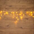NEON-NIGHT 255-016 Гирлянда Бахрома (Айсикл), 1,8х0,5м, 48 LED ТЕПЛЫЙ БЕЛЫЙ, прозрачный ПВХ, IP20, свечение с динамикой, 230В, не соединяется