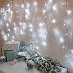 NEON-NIGHT 255-065 Гирлянда светодиодная Бахрома 3*0,8 м 200 LED БЕЛЫЕ, прозрачный ПВХ