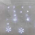 NEON-NIGHT 255-075 Гирлянда Бахрома со снежинками 2,4х0,9м, 150LED БЕЛЫЙ, прозрачный ПВХ, IP20, свечение с динамикой, 230В, не соединяется, с контроллером 8 режимов NEON-NIGHT 255-075 Гирлянда Бахрома со снежинками 2,4х0,9м, 150LED БЕЛЫЙ, прозрачный ПВХ, IP20, свечение с динамикой, 230В, не соединяется, с контроллером 8 режимов