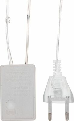 NEON-NIGHT 255-075 Гирлянда Бахрома со снежинками 2,4х0,9м, 150LED БЕЛЫЙ, прозрачный ПВХ, IP20, свечение с динамикой, 230В, не соединяется, с контроллером 8 режимов