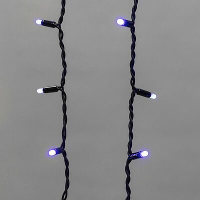 NEON-NIGHT 255-253 Гирлянда светодиодная Бахрома (Айсикл) 5,6x0,9м 240 LED СИНИЙ черный каучук 2,3мм IP67 эффект мерцания 230В нужен блок 315-000 NEON-NIGHT