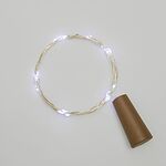 NEON-NIGHT 302-025 Гирлянда светодиодная Роса с пробкой 2м, 20LED, БЕЛЫЙ, IP20, 3хLR44 в комплекте NEON-NIGHT