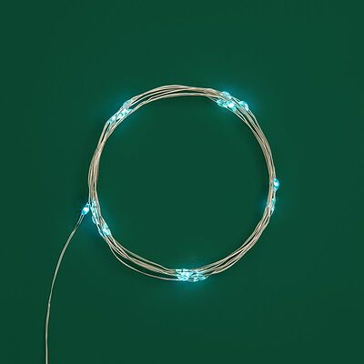 NEON-NIGHT 303-003 Гирлянда светодиодная Роса 2м, 20LED, ГОЛУБОЙ, IP20, тонкий батарейный блок, 2хCR2032 в комплекте NEON-NIGHT