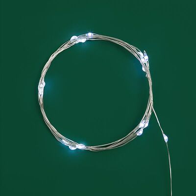 NEON-NIGHT 303-005 Гирлянда светодиодная Роса 2м, 20LED, БЕЛЫЙ, IP20, тонкий батарейный блок, 2хCR2032 в комплекте NEON-NIGHT