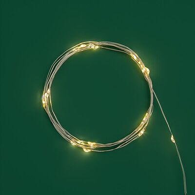 NEON-NIGHT 303-006 Гирлянда светодиодная Роса 2м, 20 LED, ТЕПЛЫЙ БЕЛЫЙ, IP20, 2хCR2032 в комплекте NEON-NIGHT