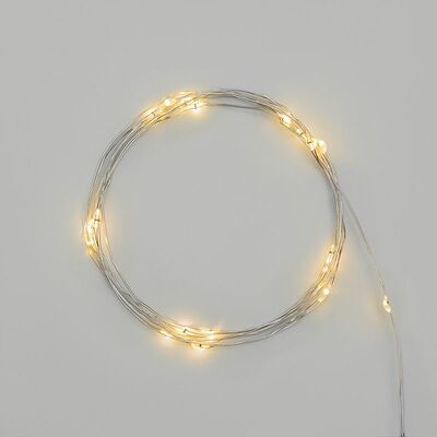 NEON-NIGHT 303-006 Гирлянда светодиодная Роса 2м, 20 LED, ТЕПЛЫЙ БЕЛЫЙ, IP20, 2хCR2032 в комплекте NEON-NIGHT