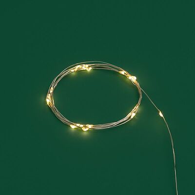 NEON-NIGHT 303-006 Гирлянда светодиодная Роса 2м, 20 LED, ТЕПЛЫЙ БЕЛЫЙ, IP20, 2хCR2032 в комплекте NEON-NIGHT