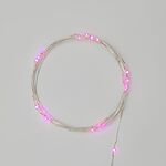 NEON-NIGHT 303-007 Гирлянда светодиодная Роса 2м, 20LED, РОЗОВЫЙ, IP20, тонкий батарейный блок, 2хCR2032 в комплекте NEON-NIGHT