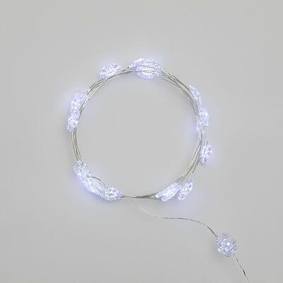 NEON-NIGHT 303-010 Гирлянда светодиодная Снежинки, 2м, 20LED, БЕЛЫЙ, IP20, 2хCR2032 в комплекте NEON-NIGHT