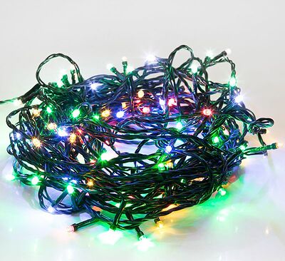 NEON-NIGHT 303-119 Гирлянда Твинкл-Лайт 20 м, темно-зеленый ПВХ, 160 LED, цвет мультиколор