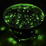 NEON-NIGHT 303-137 Гирлянда Нить управляемая 10м 100 LED ЗЕЛЕНЫЙ черный ПВХ IP65 свечение с динамикой 230В контроллер в комплекте NEON-NIGHT