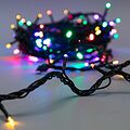 NEON-NIGHT 303-139 Гирлянда Нить управляемая 10м 100 LED МУЛЬТИКОЛОР (RGYB) черный ПВХ IP65 свечение с динамикой 230В нужен контроллер 217-204 NEON-NIGHT